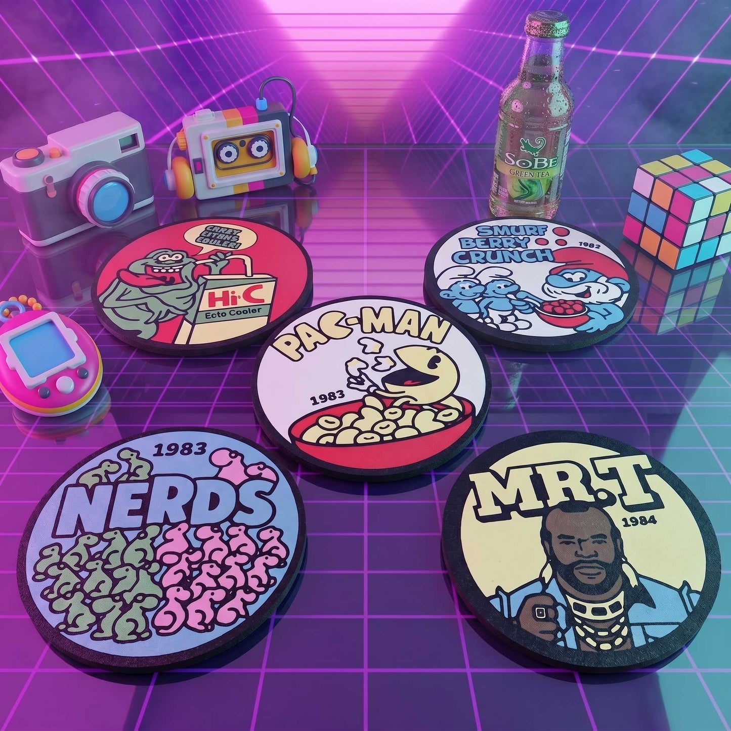 The Saturday Morning Sugar Rush Coaster Set (with Holder!)