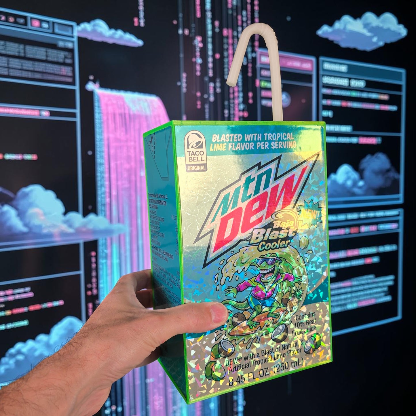 Baja Blast Refractor Oversized Juice Box Prop