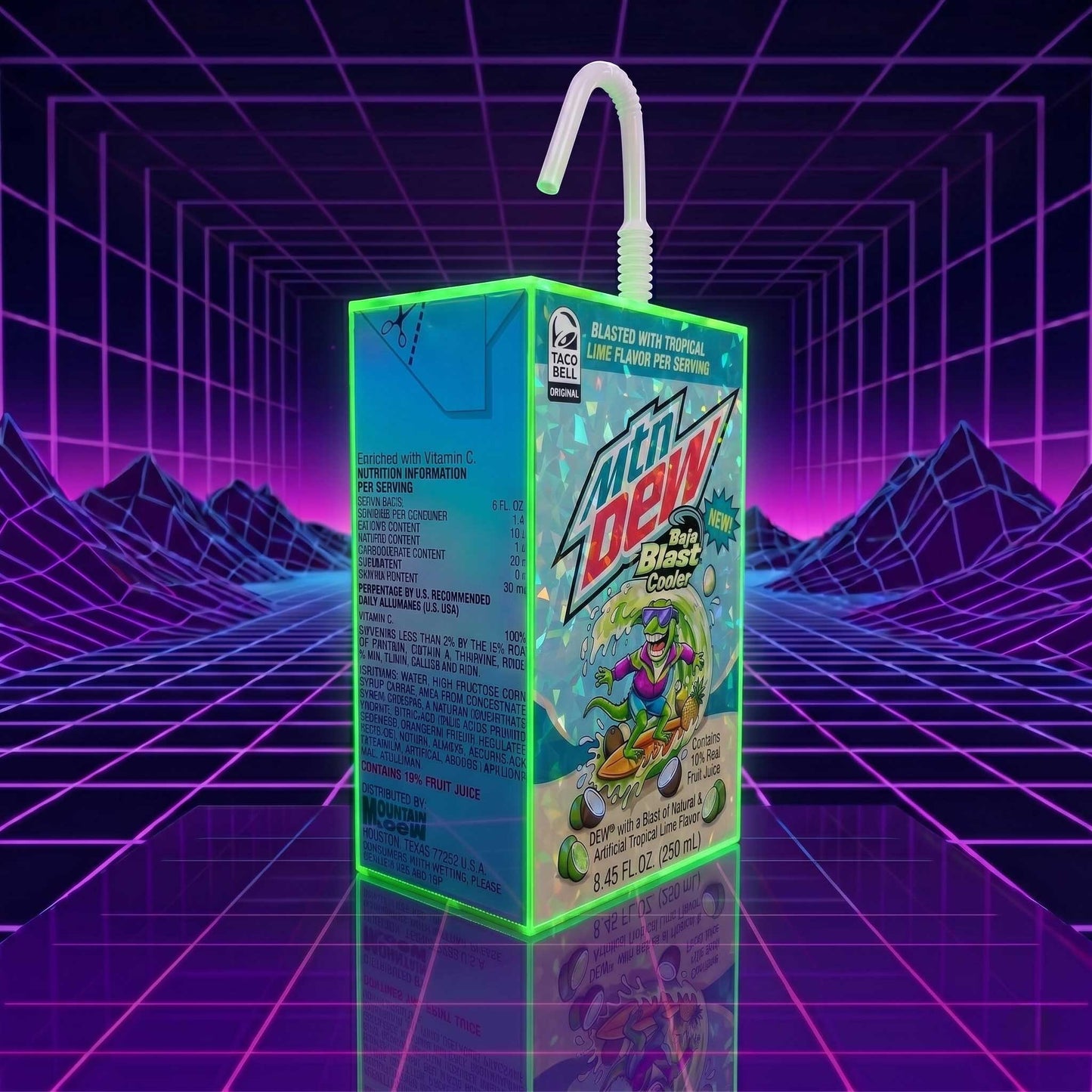 Baja Blast Refractor Oversized Juice Box Prop