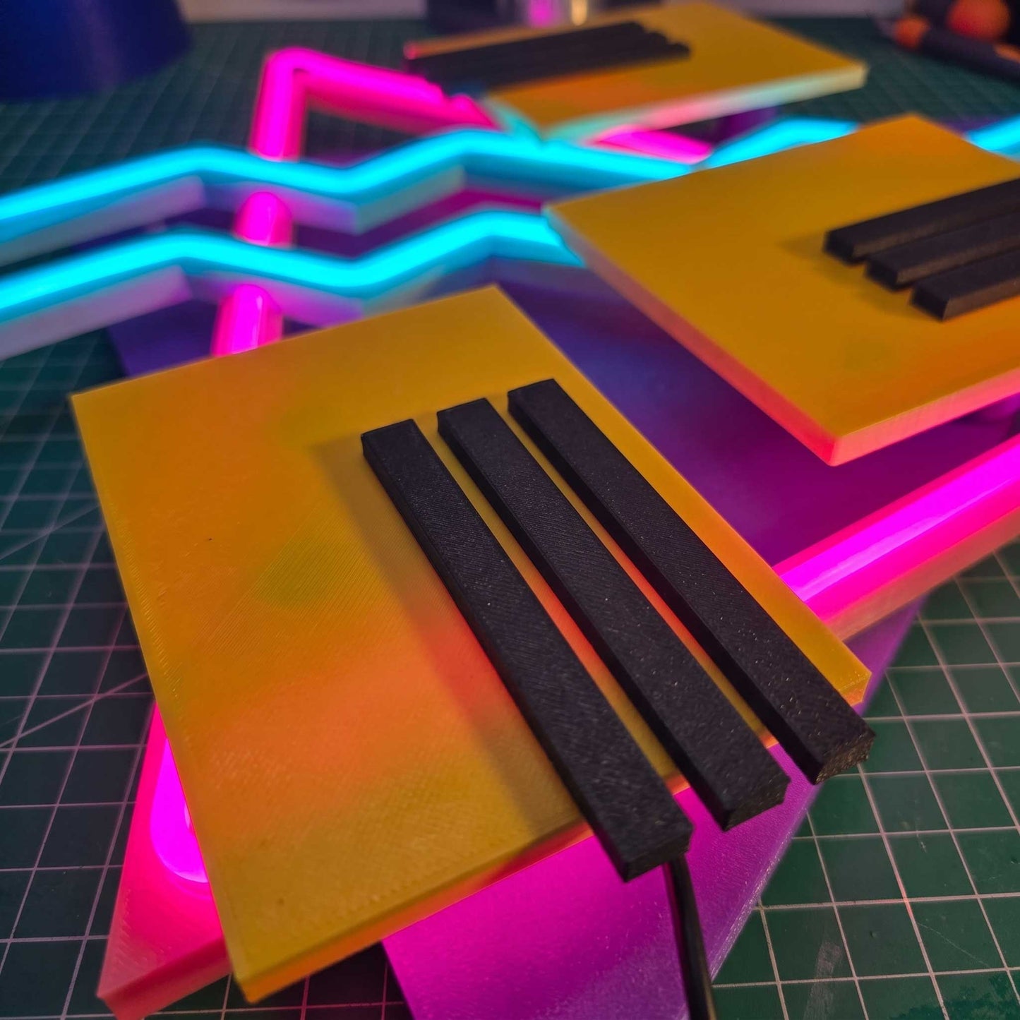 LED Neon Wall Art, The TripTik Neon Retro 80s 90s Vaporwave Sign, Memphis Geometric Light Up Decor, Handmade